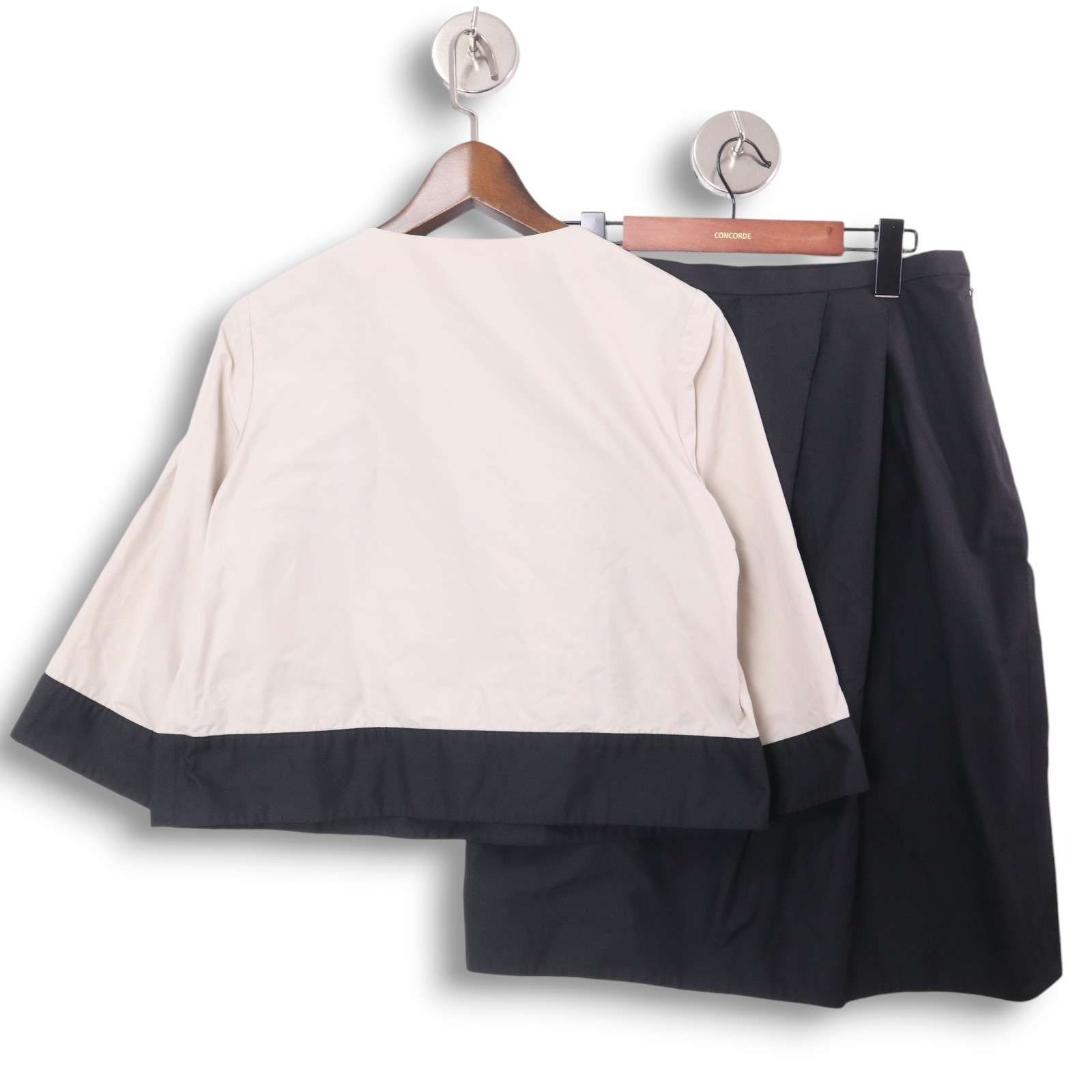 ★美品★ HANAE  MORIセットアップ　ジャケット　スカート38 ハナエモリ 森英恵 ブラックフォーマル スカート スーツ