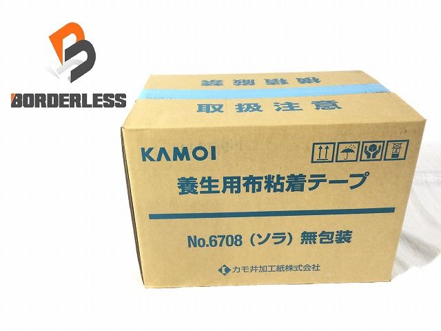 KAMOI カモ井加工紙 養生用布粘着テープ NO.6708 25mm×25m 60巻入 ソラ無包装 水色 カモ井加工紙株式会社 106639