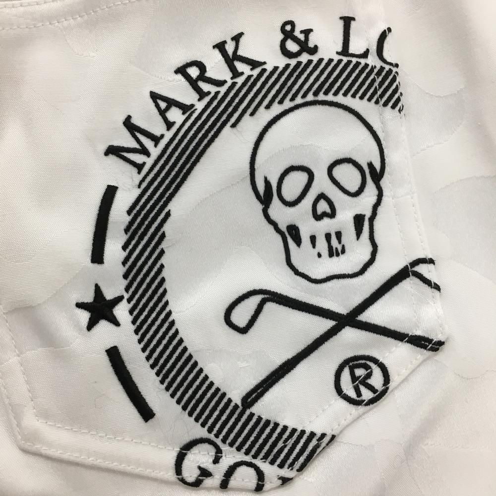 マークアンドロナ スカート 白 カモフラ柄地模様 迷彩 ストレッチ