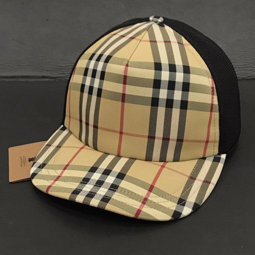 |♥ バーバリー BURBERRY 8070787|A7028 キャップ ベースボールキャップ L 帽子 ブランド小物 ノバチェック アーカイブベージュ ブラック 6265700