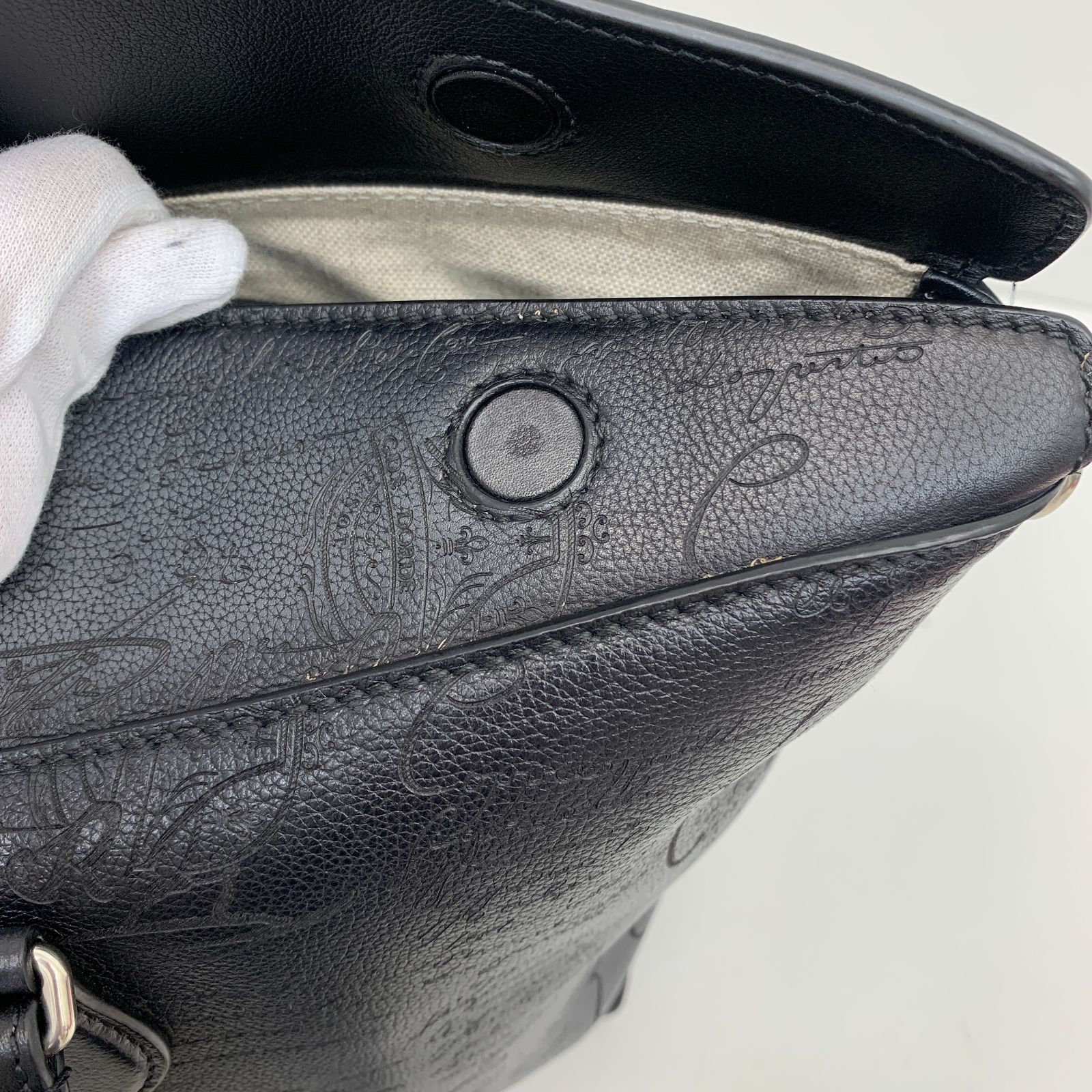 Berluti ベルルッティ レイトアワー スクリット レザー トートバッグ 