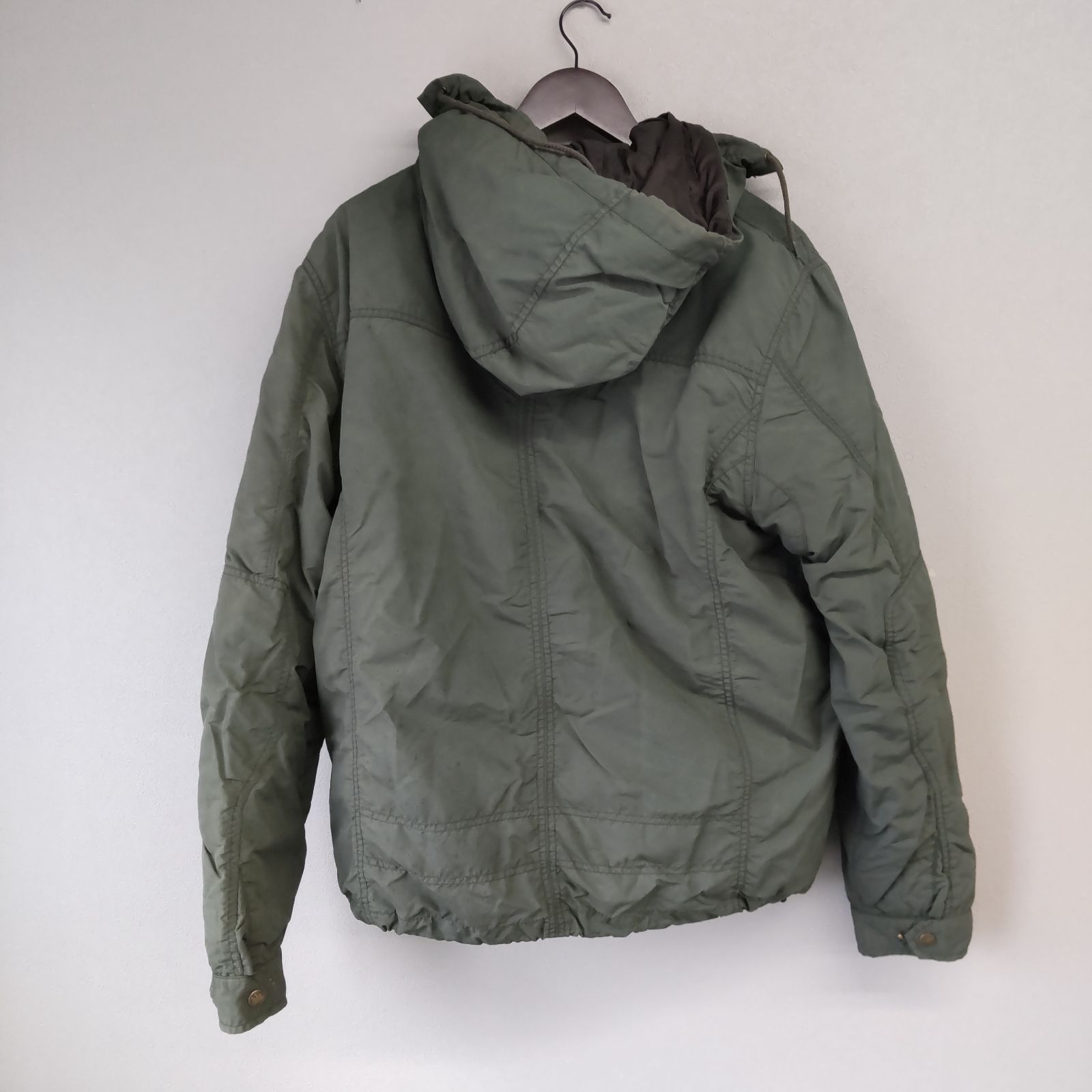 XLARGE オリーブグリーン ミリタリージャケット フード付き オリーブ 