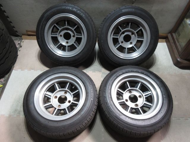 ☆旧車 当時物 HAYASHI RACING ハヤシレーシング STREET 13インチ 6J+7（2本）7J＋6（2本）4穴 PCD：114.3  新品タイヤ付き 4本セット - メルカリ