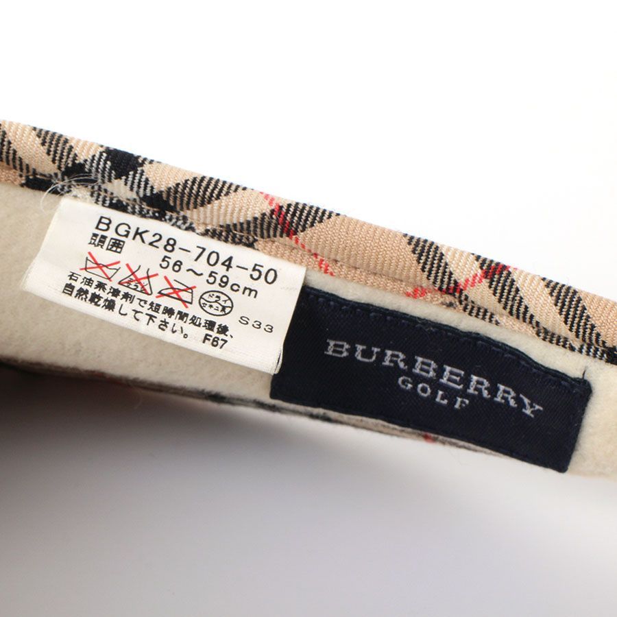 Burberry ノバチェック サンバイザー  ゴルフ　56-59cm M28252 BURBERRY GOLF バーバリーゴルフ サンバイザー ノバ