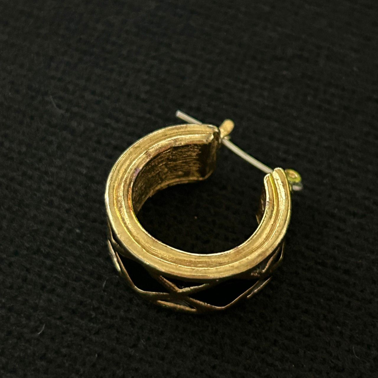 GIVENCHY ジバンシー ヴィンテージ フープピアス ゴールド