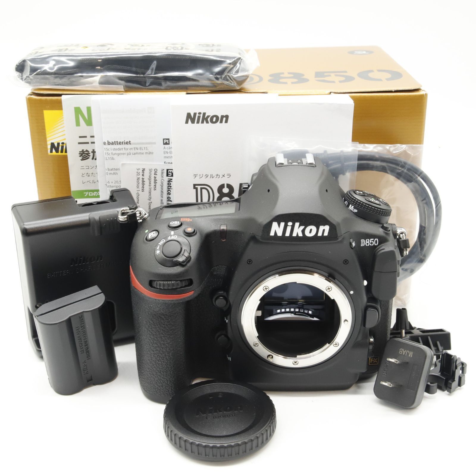 シャッター回数286回 ほぼ Nikon デジタル一眼レフカメラ D850 ブラック