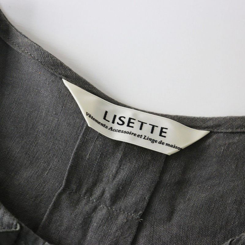 2024SS リゼッタ LISETTE ステラ リネンフリルノースリーブブラウス 38  