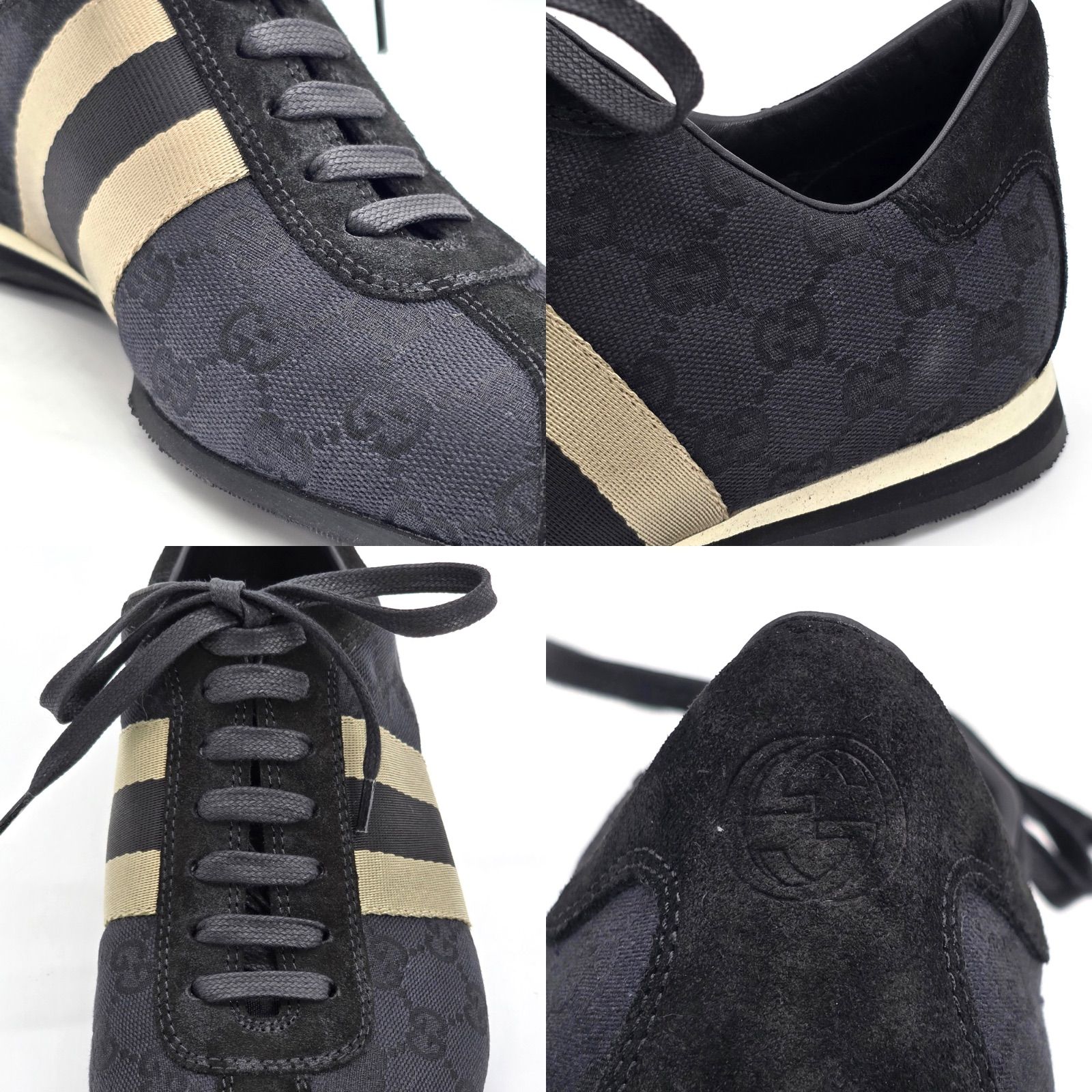 GUCCI グッチ　スニーカー　ドライビングシューズ　ブラック GUCCI グッチ ドライビングシューズ スニーカー 40 25㎝ GG