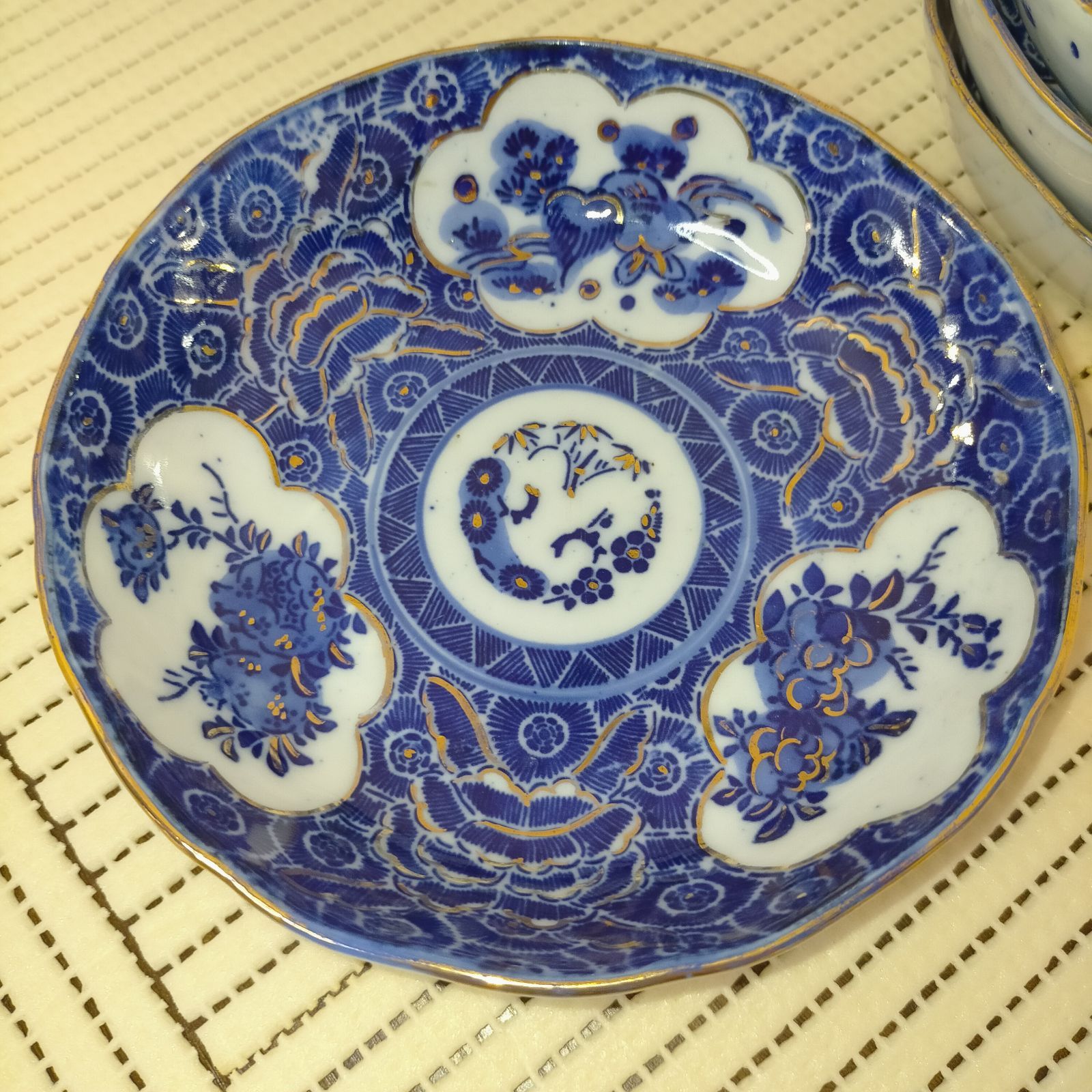 伊万里焼】印判皿 5枚セット なます皿 金彩 骨董 和食器 古伊万里風 