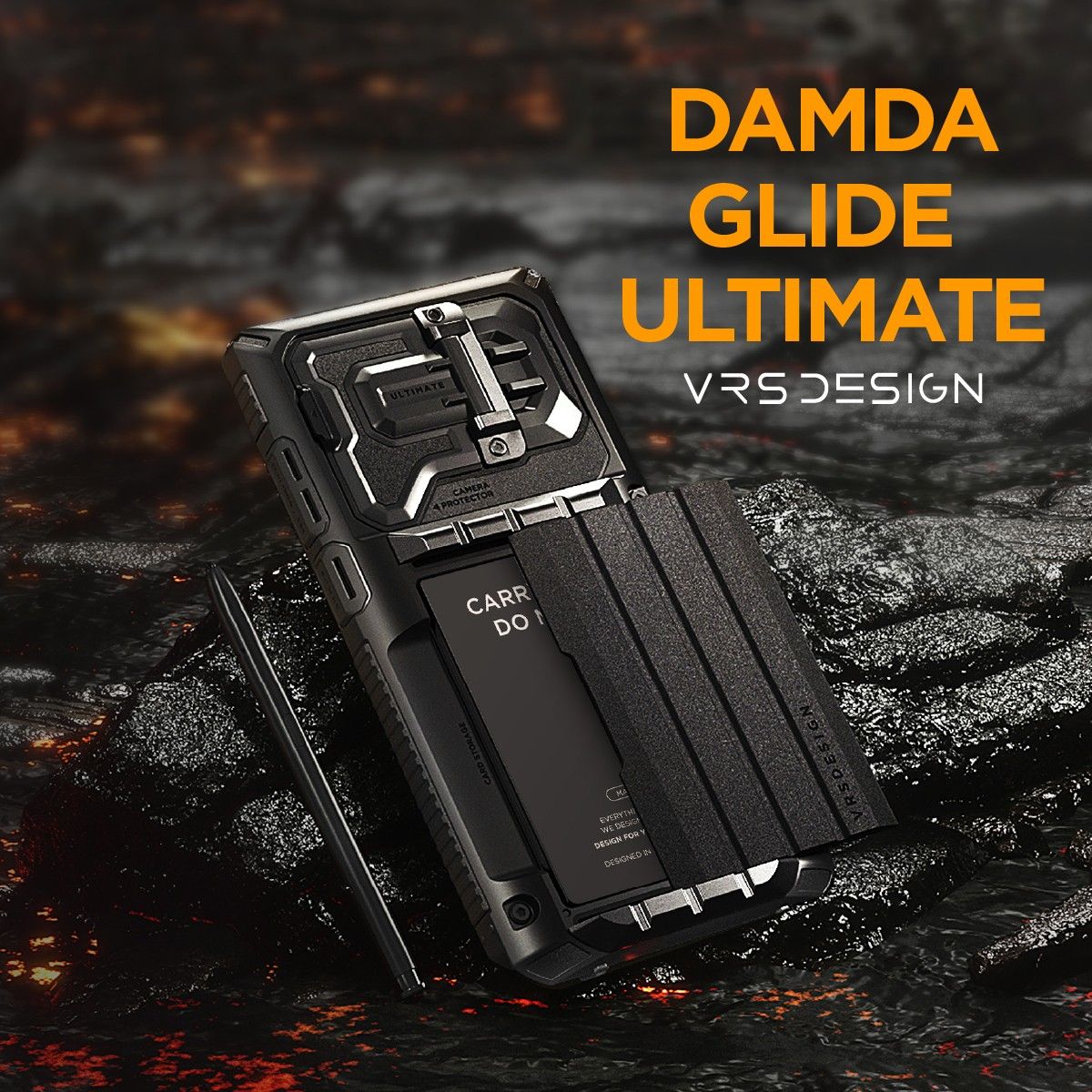 Galaxy S24 Ultra ケース 耐衝撃 カード収納 カメラ保護 ストラップ付 Samsung GalaxyS24 Ultra サムスン ギャラクシー S24 ウルトラ VRS Damda Glide Ultimate