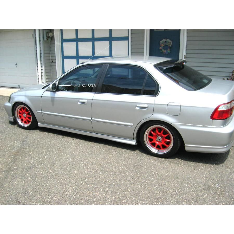 シビック フォリオ EK3 EK4 4D ドア バイザー HONDA 純正 希少 HIC製 EK シビック フェリア リア バイザー スモーク 検) 4ドア セダン