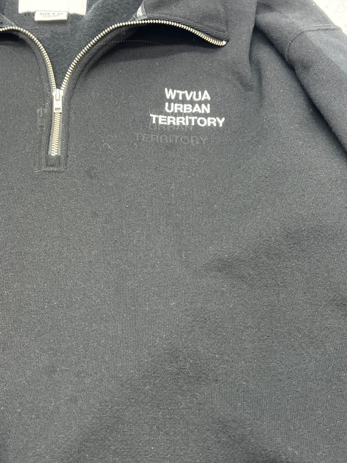 WTAPS ダブルタップス DEPST01 SWEATER CTPL Half Zip Sweat Shirt ブラック X(03)