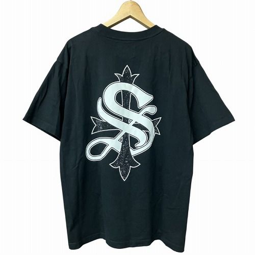 ◆SUPPLIER サプライヤー◆クロス ラインストーン Tシャツ Supplier サプライヤー Tシャツ クロス ラインストーン 半袖 黒