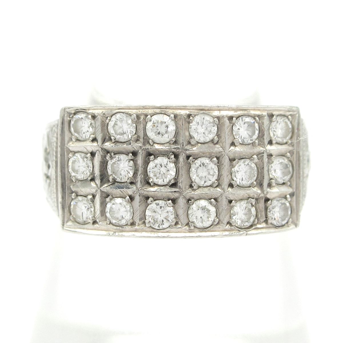 Unbranded ノーブランド リング Pt900×ダイヤモンド 総重量 14.4g|0.61刻印