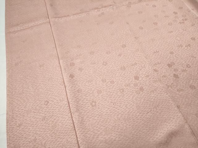 平和屋着物○上質な色無地 笹花地紋 鈴乃屋扱い 正絹 逸品 未使用