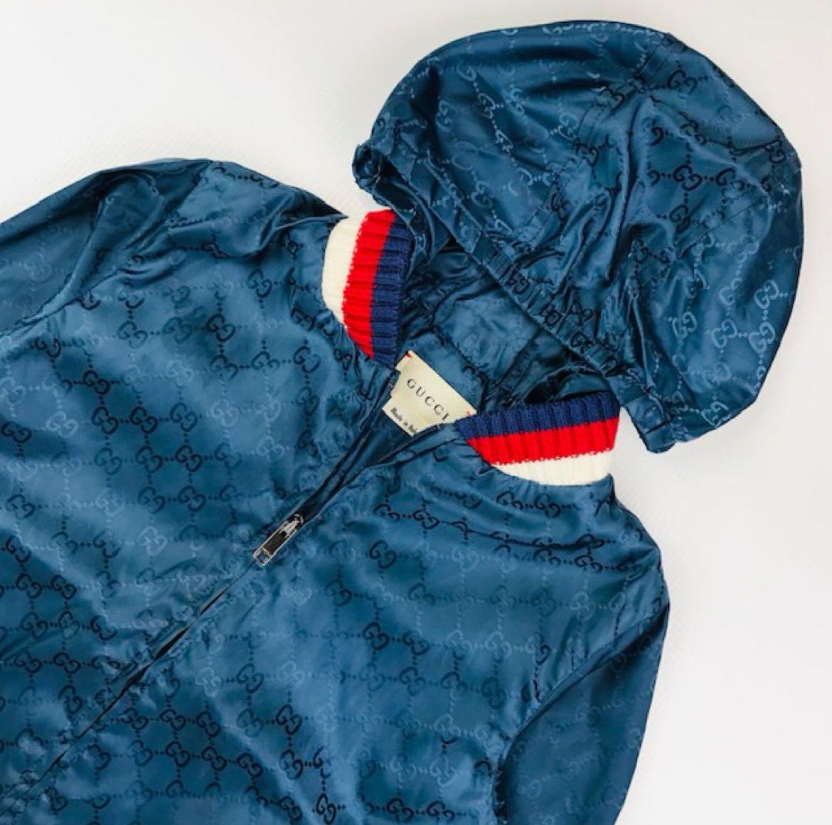 GUCCI グッチ ベビー GGモノグラム総柄 フード付き ナイロンジャケット ユニセックス 92㎝ キッズ チルドレン アウター 秋冬物 子供服 カジュアル 子供ジャケット ブランド イタリア製