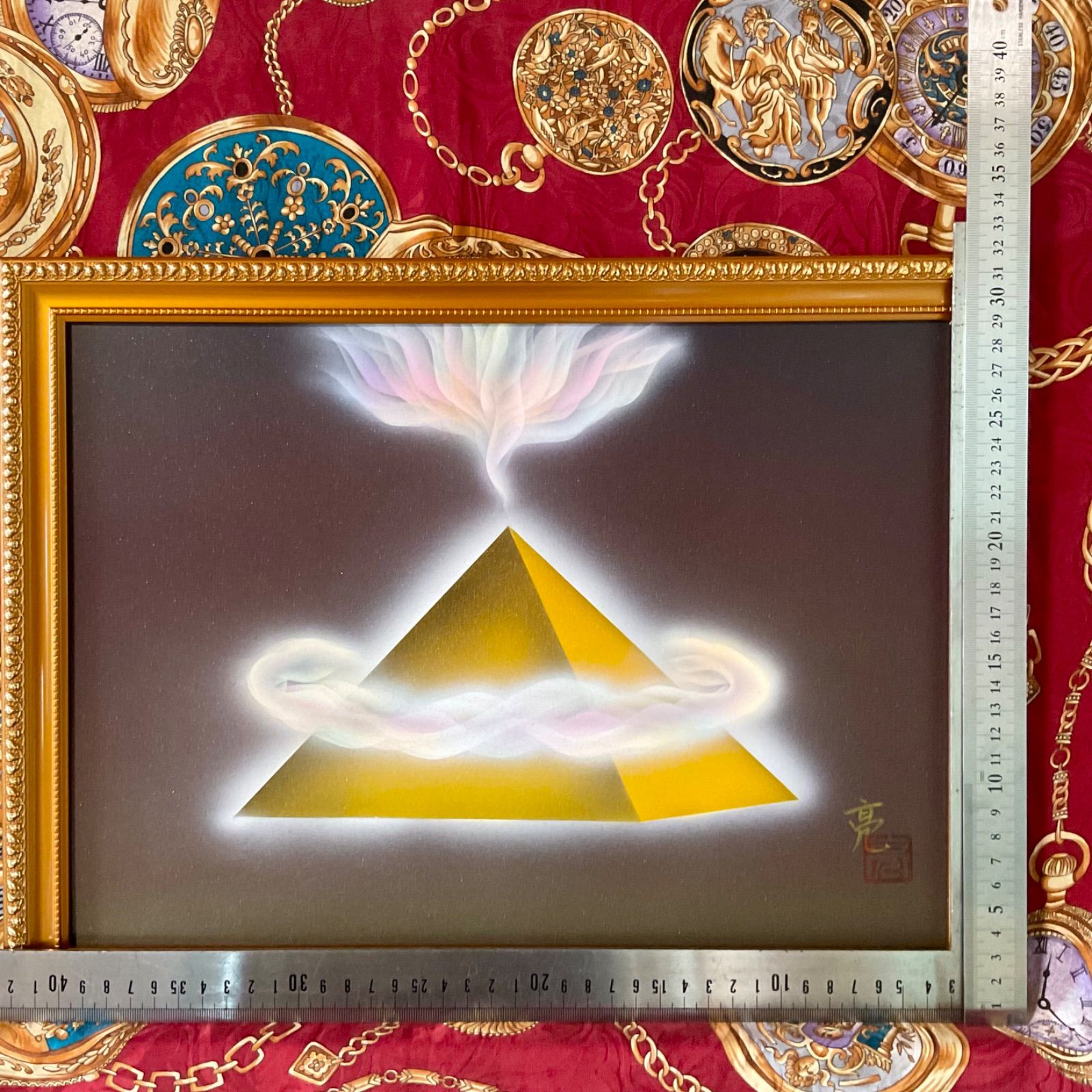 最強開運日セール☆金富士鳳凰 覚醒次元上昇天界エネルギーA3額縁付き開運絵画 最強開運日セール☆金富士鳳凰 覚醒次元上昇天界エネルギーA3額縁付き