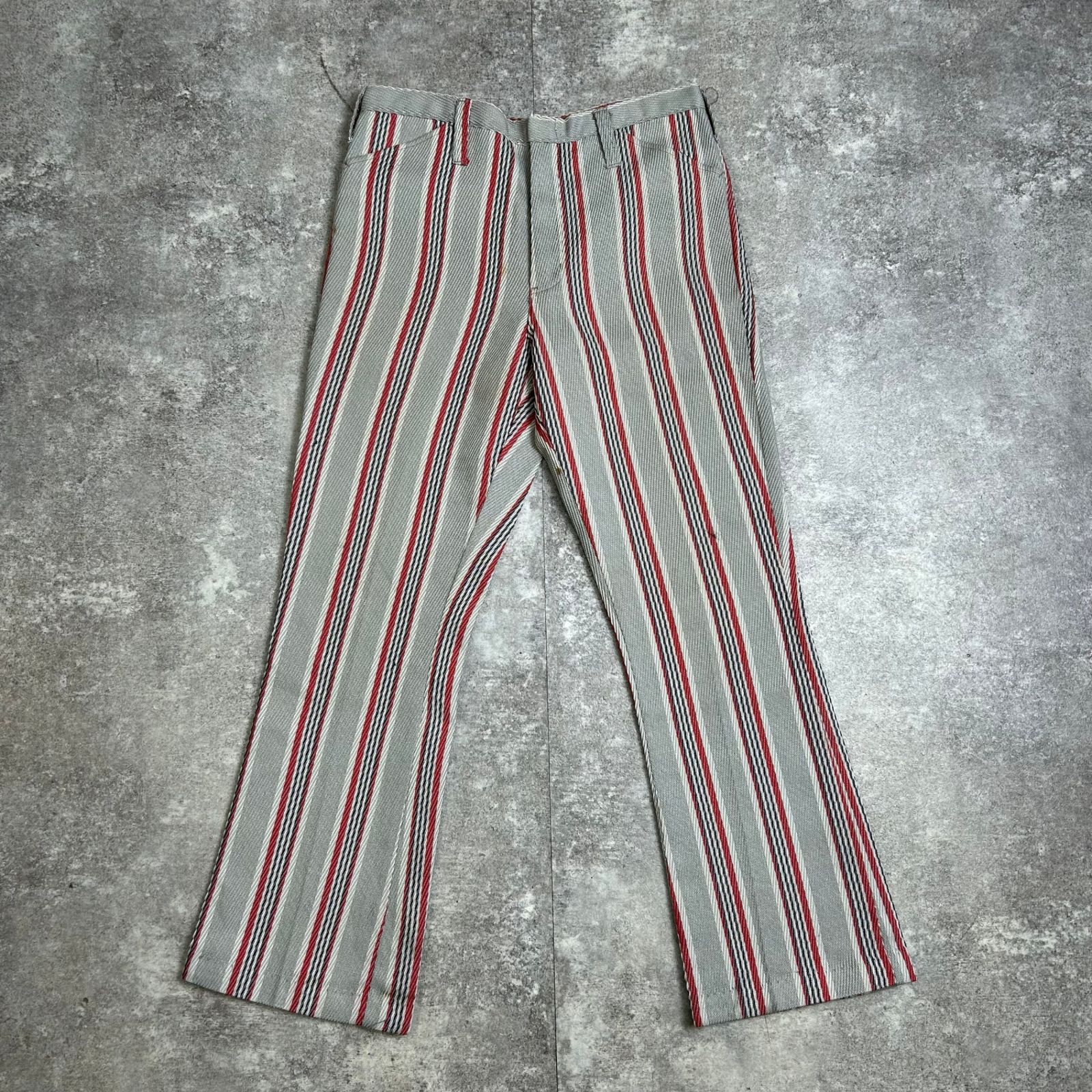 70's 70s  HONDO ストライプパンツ マルチストライプ ホンドー ベルボトム SCOVILL カムロック ヴィンテージ vintage 518U