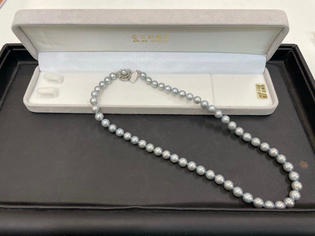 宅送] 2連 真珠ネックレス silver刻印あり ヴィンテージ アクセサリー ...長さ…約60cm 11362円