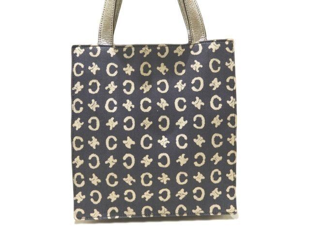 CELINE セリーヌ ミニトートバッグ ☆ Cマカダム柄 デニム ブルー系  