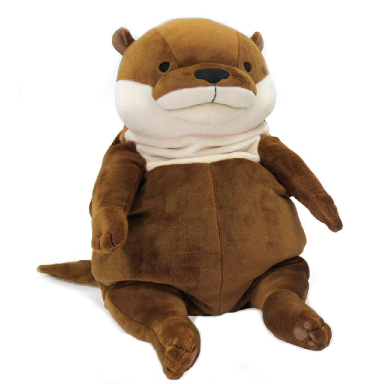 【在庫処分】22×22×30cm ぬいぐるみ (L) カワウソ ブラウン もちかわうそ アニマル もちシリーズ MOKW-0350B シナダグローバル
