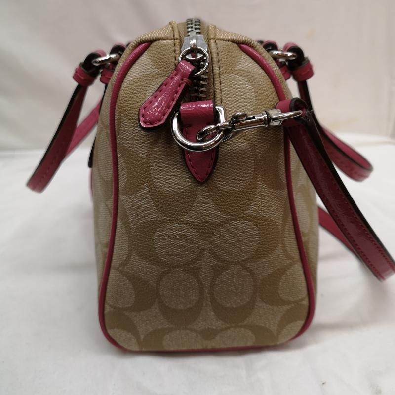 COACH コーチ ボストンバッグ 2WAY ミニダッフル バッグ PVC