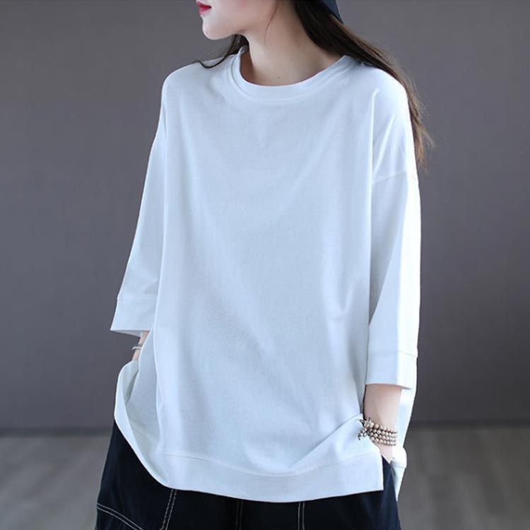 Topys　トピーズ　七分袖チュニック　サイズ40　ブラック　ロングTシャツ Topys トピーズ 七分袖チュニック サイズ40 ブラック ロングTシャツ