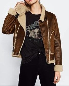 ZARA ザラ Faux Mouton Jacket フェイクムートンジャケット 5070/215 ...