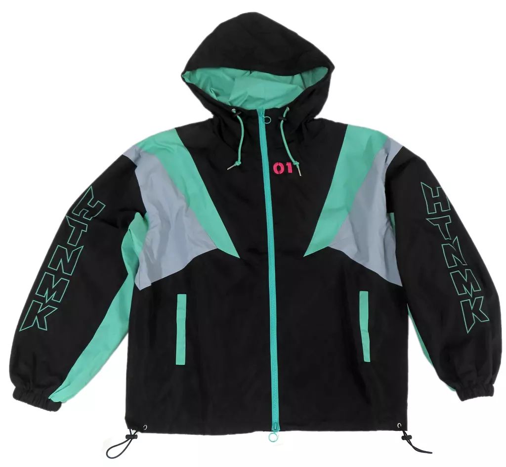 アウターウェア 初音ミクモチーフ マウンテンパーカー グリーン×ブラック フリーサイズ VOCALOID 初音ミク×LISTEN FLAVOR