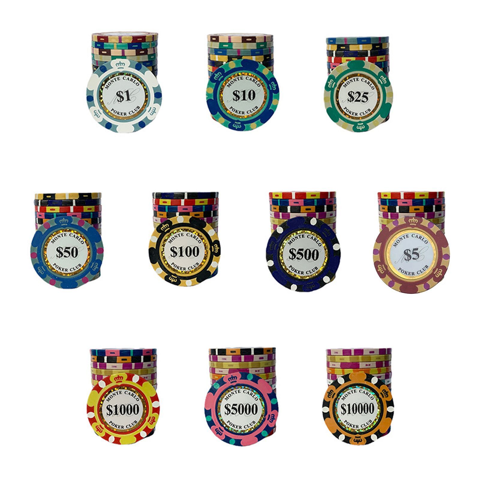 10枚入り】モンテカルロ ポーカーチップ チップ カジノチップ