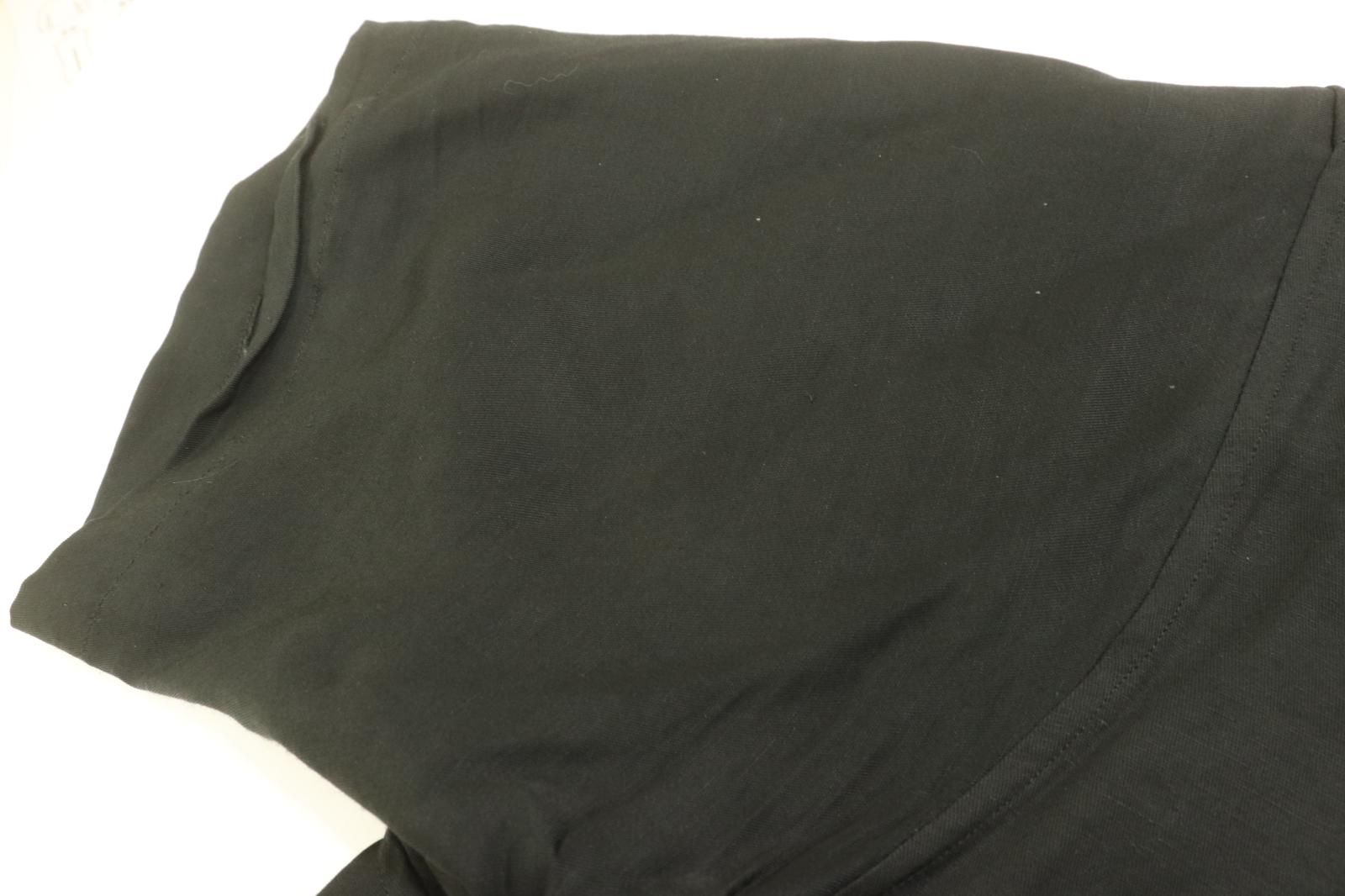 ssstein メンズ半袖シャツ M VIS LI TWILL OVERSIZED OPEN COLLAR SS SHIRT ssstein M 黒 ブラック 無地 WWW_NOITHATQUANGTHANH_NET