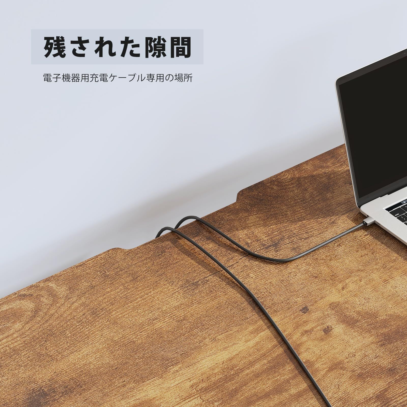 YeTom 机 デスク パソコンデスク pcデスク 幅120 奥行55cm つくえ 収納袋付き勉強机 フック付き学習机 組立簡単 テレワーク ビンテージ MARWIL-DEMENAGEMENTS_CH