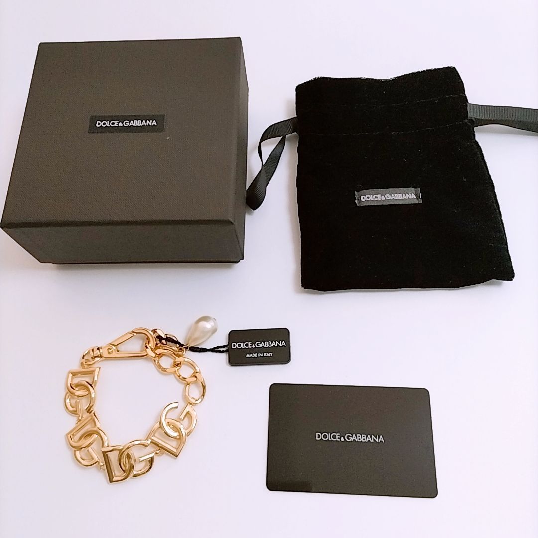新品未使用】Dolce&Gabbana チェーンブレスレット DGマルチロゴ 新品未使用】Dolce&Gabbana チェーンブレスレット DGマルチロゴ