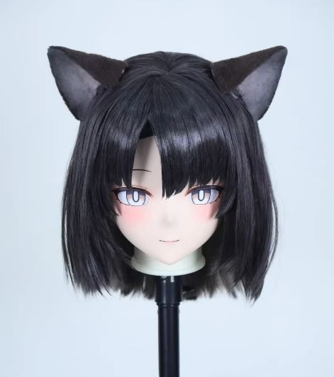 ☆即納 全頭マスク カツラ付き ロック付き NO.498 ドール ヘッド