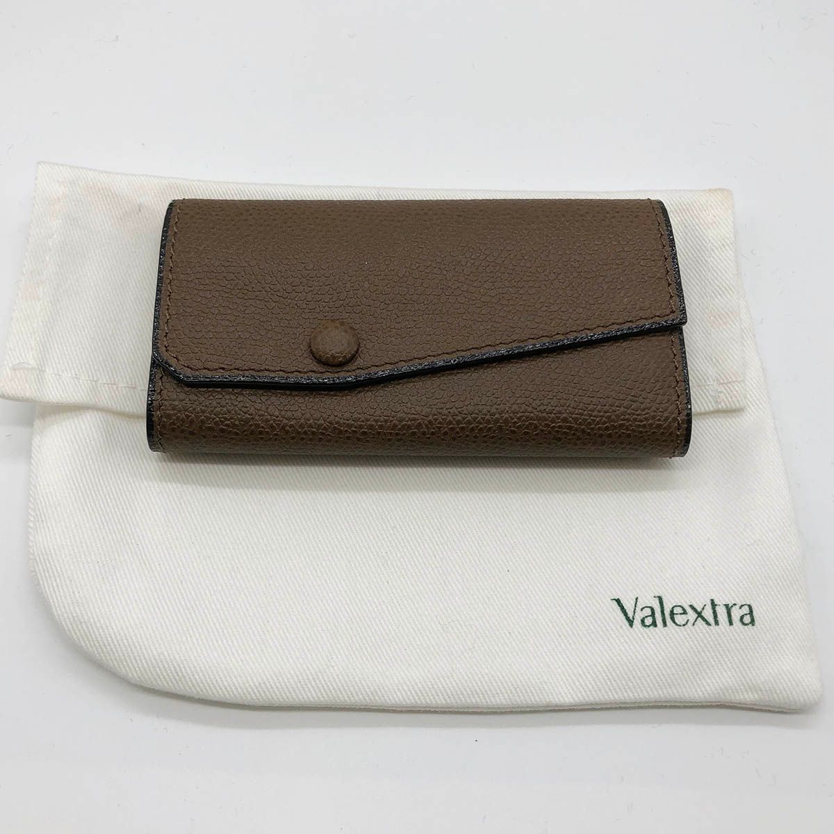 好きに 美品 Valextra ヴァレクストラ キーケース ブラウン レザー