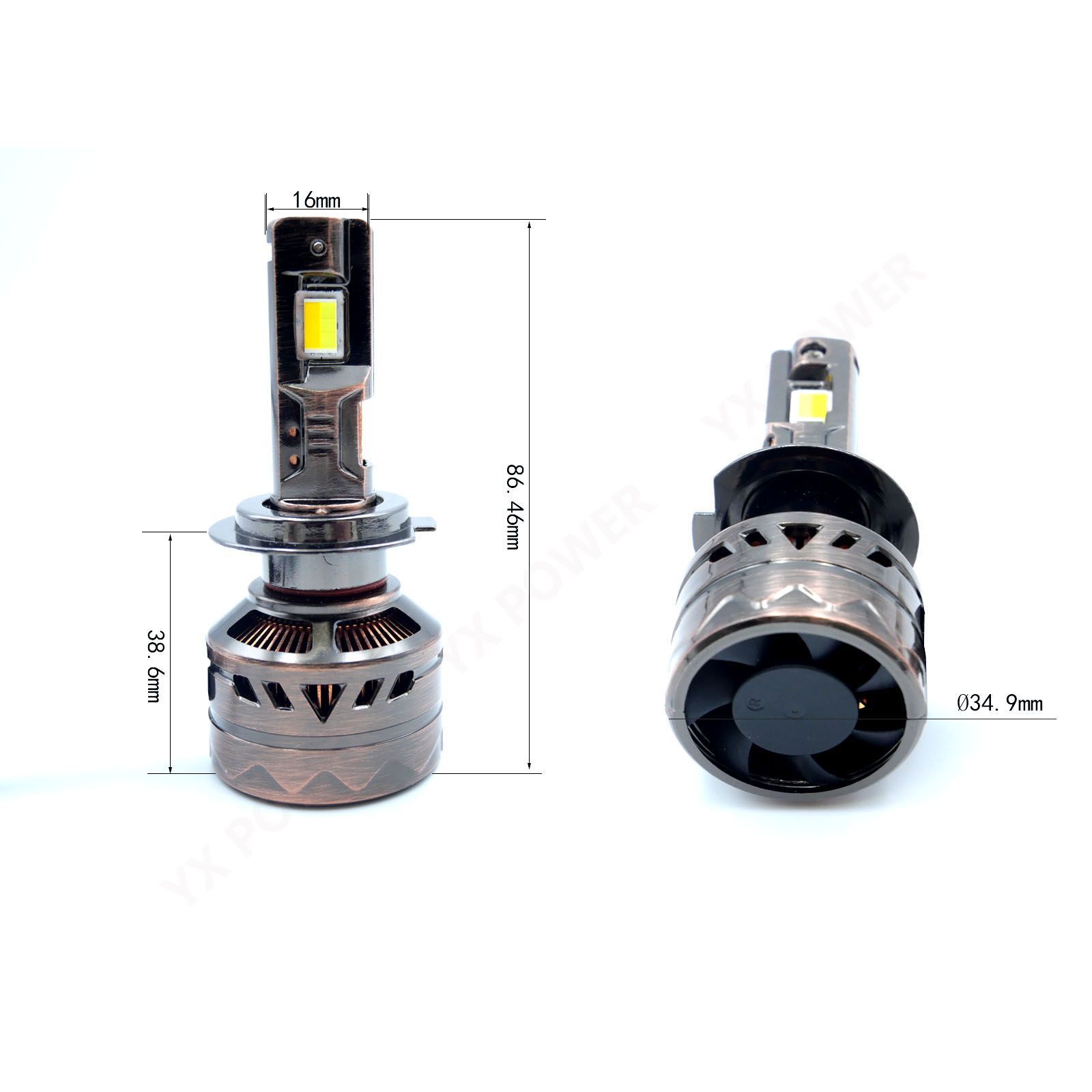 P64/GG022/正規品 業界初6本ヒートパイプ/FOG LEDバルブ/フォグランプ 