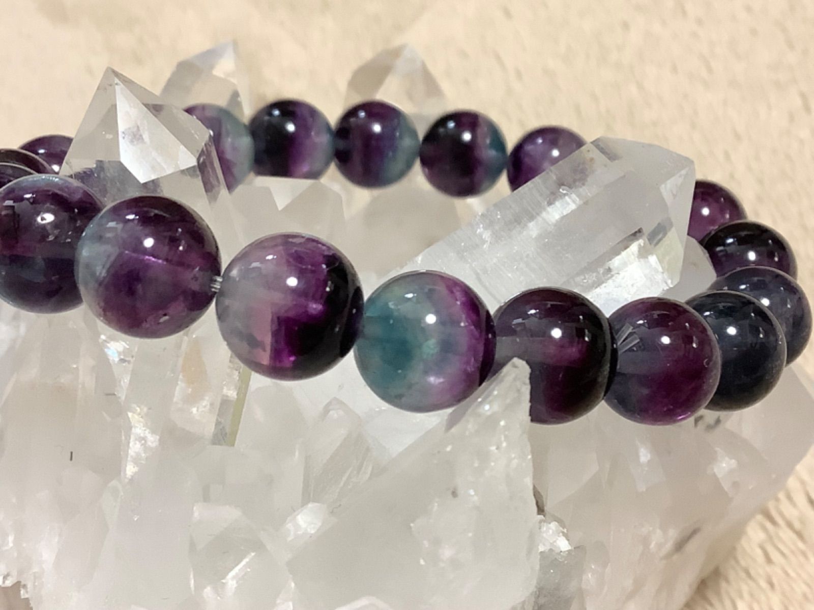 バイカラー　フローライト　レインボー　79g バイカラー フローライト レインボー 79g レインボーフローライト 3.75