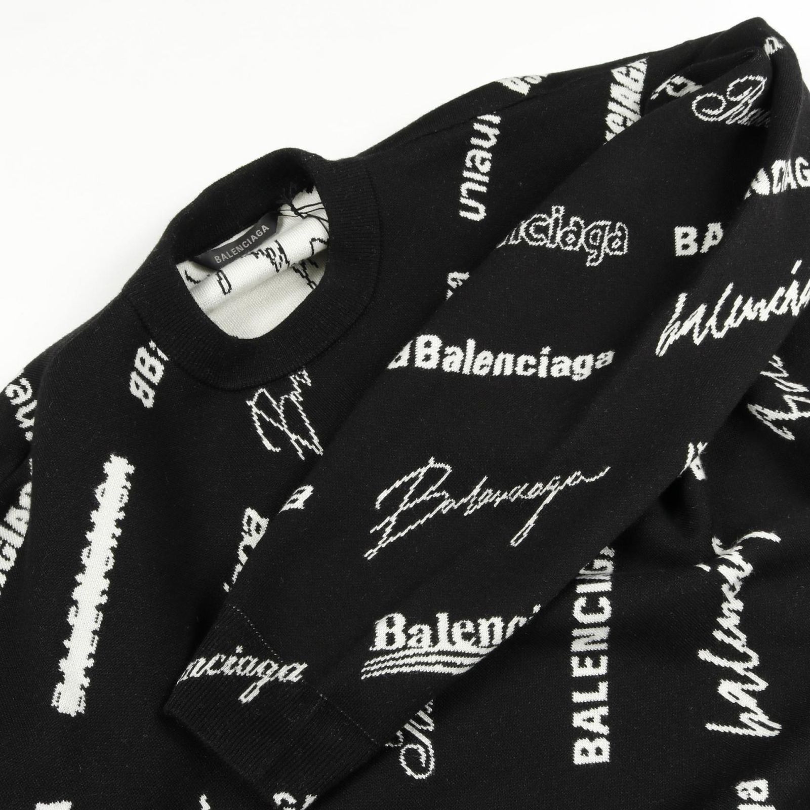 バレンシアガ BALENCIAGA ニット logomania all over knit