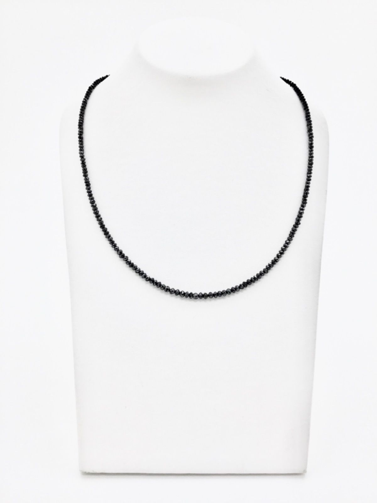 美品 ブラックダイヤ ネックレス K18WG 20.06ct 華やか 上品