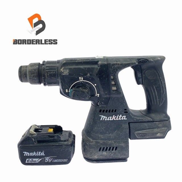 品 makita マキタ 18V 24mm 充電式ハンマドリル HR244D バッテリ1個 18V 6.0Ah ビット付 ハンマードリル