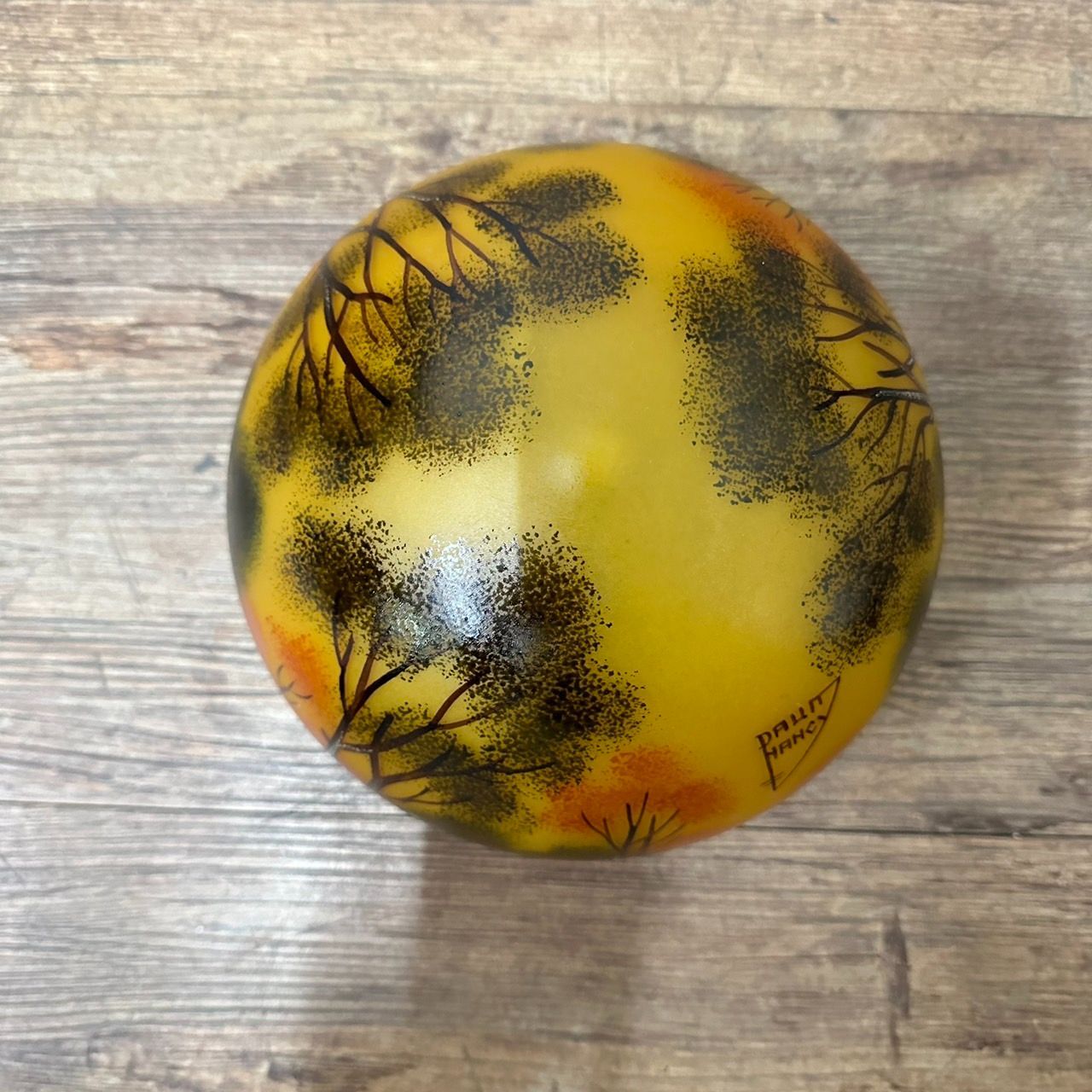 ドームナンシー吊り卓上照明アンテルカレール被せガラス高さ40cm