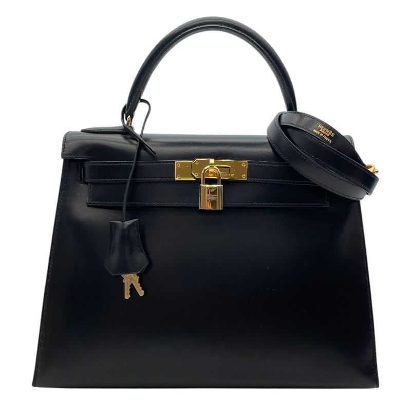 エルメス❣️ケリーバッグ用❣️ボックス！美品 エルメス HERMES ケリー28 〇W刻印 ブラック GD金具 ボックス