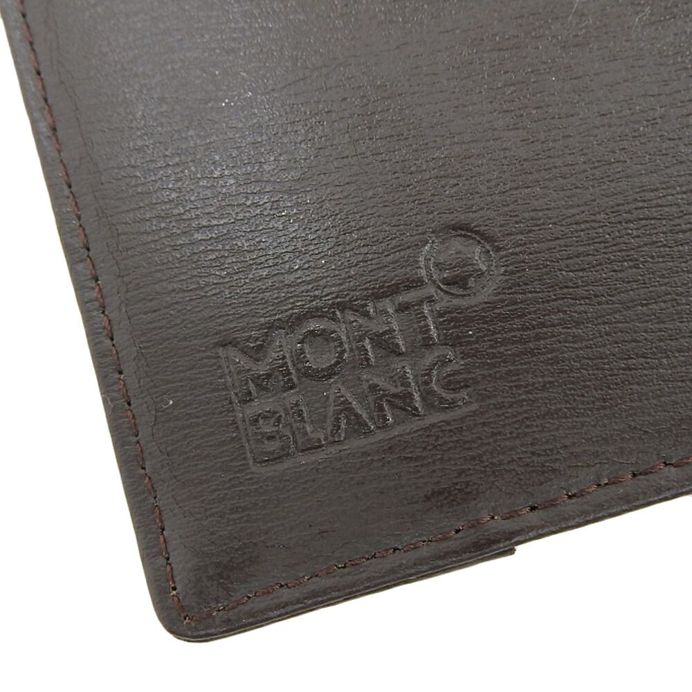 美品 モンブラン MONTBLANC マイスターシュテュック レザー ロング ビル ウォレット 二つ折り長財布 カード6枚 札入 メンズ ビジネス