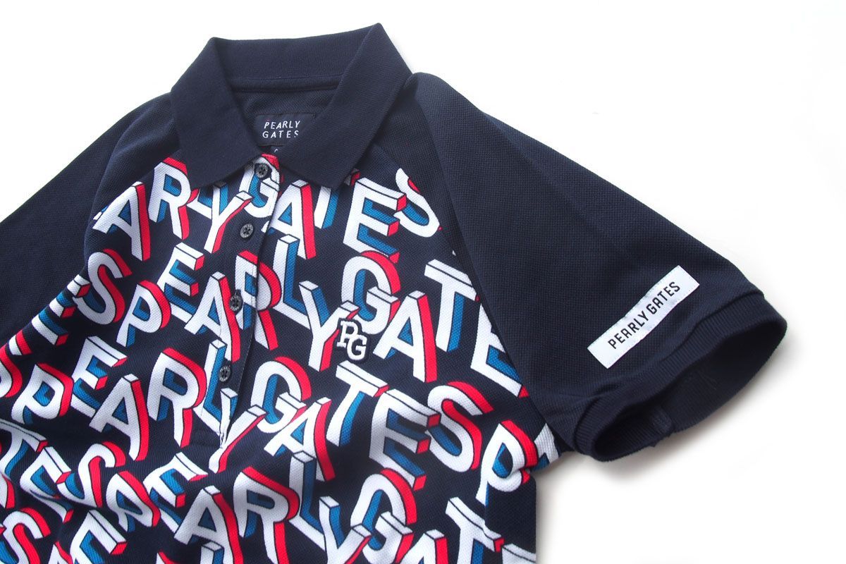 総柄ロゴ メッシュ調