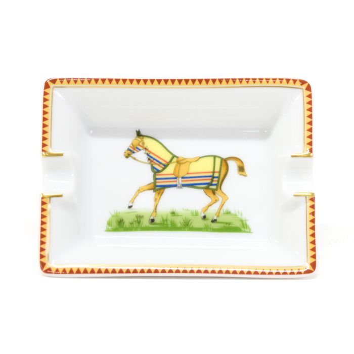 エルメス HERMES アッシュトレイ (灰皿) 陶磁器 馬 灰皿 陶磁器