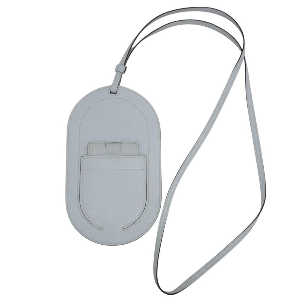 HERMES エルメス インザループ トゥーゴーGM スマートフォンケース ライトブルー Y刻印 レディース 古着