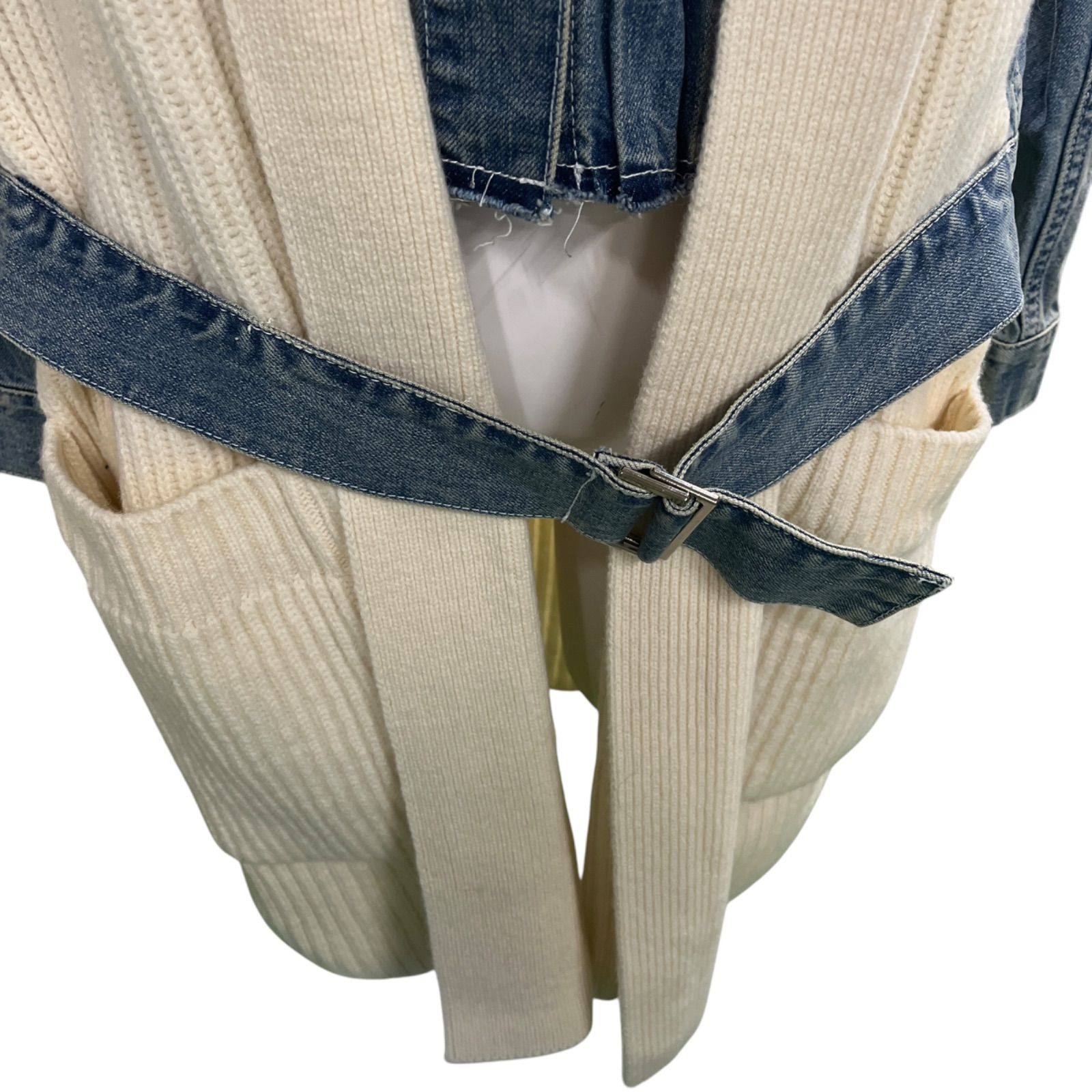 【美品】20AW sacai デニムドッキングコート 美品サカイ sacai 20AW ニット、デニム ドッキング コート Gジャン
