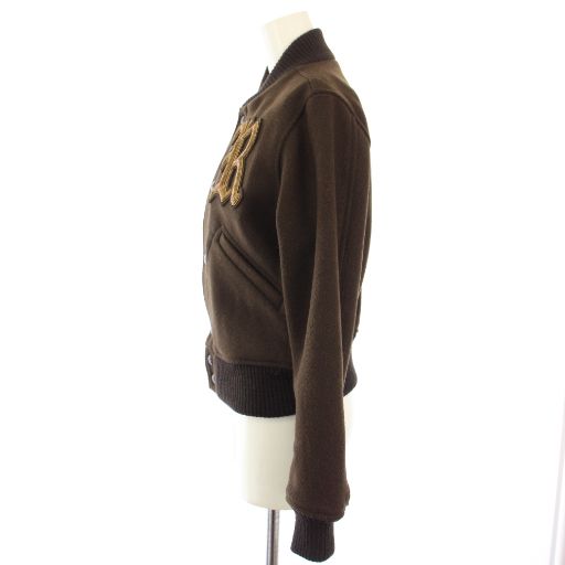 ポロ ラルフローレン POLO RALPH LAUREN ウールブレンド ツイル レターマン ジャケット スタジャン アウター XS ブラウン |TK WWW_MORNINGWALKER_COM