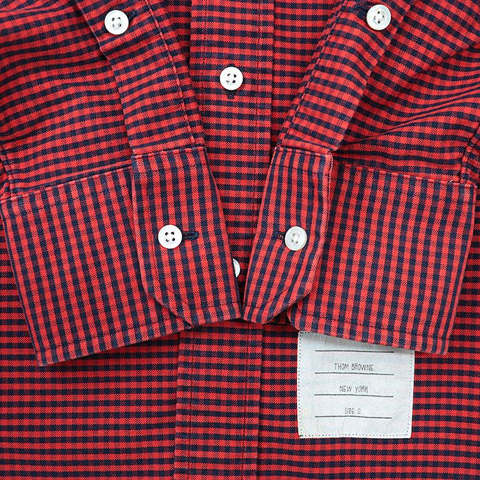 トムブラウン トリコロール ボタンダウン オックスフォードシャツ USA製 美品 XS トムブラウン 4BAR トリコロール ボタンダウン 白シャツ 米国製