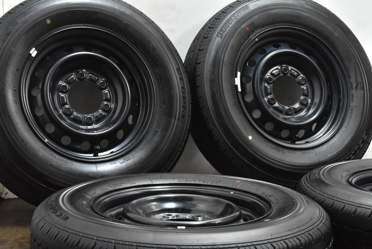 製 新車外し品 トヨタ 200 ハイエース 純正 15in 6J 35 PCD139.7 ブリヂストン エコピア RD613 195 80R15 LT レジアスエース
